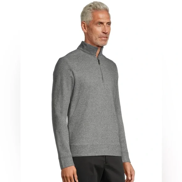 Champion Shirts Champion Mens Gray Half Zip Up Sweatshirt